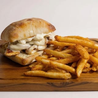 Mushroom Swiss Melt Burger