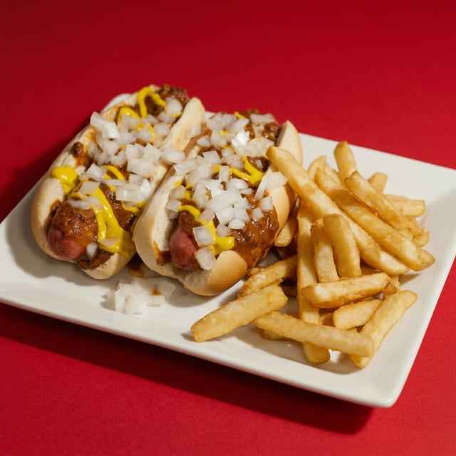 #1 - Two Coney's w/fries.