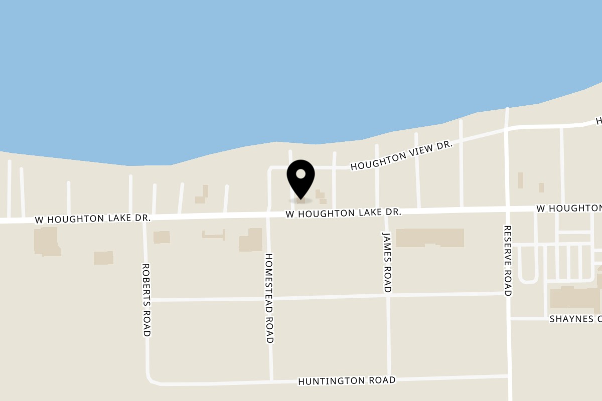 Map showing the location of REX'S CONEY ISLAND on 3900 W Houghton Lake Dr in Houghton Lake